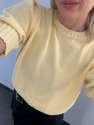 Maglioncino in cotone giallo