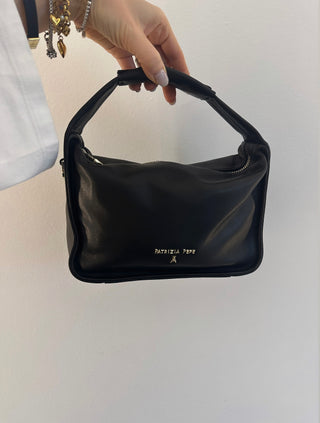 Borsa con tracolla in pelle nero