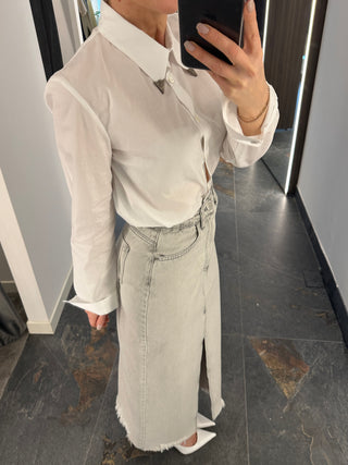 Gonna in jeans grigio