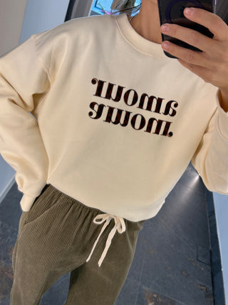 Felpa amour bianco panna