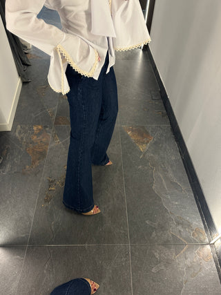 Jeans blu a zampetta