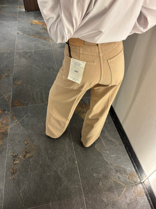 Pantalone in jeans beige