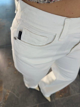 Jeans London bianco gamba dritta