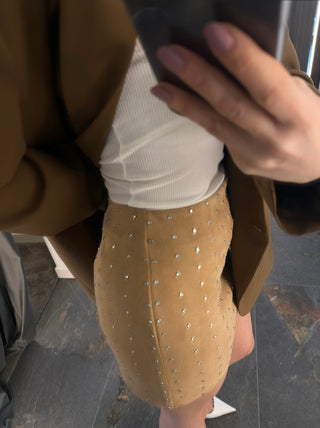 Minigonna con strass