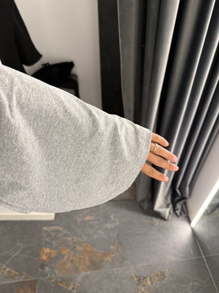 Maglia manica lunga a campana grigio