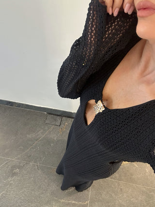 Abito lungo con cut-out