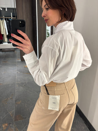 Camicia in cotone bianco