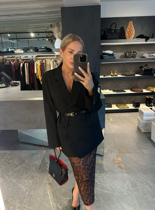 Giacca con spilla nero