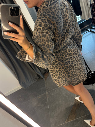 Abito in jeans animalier