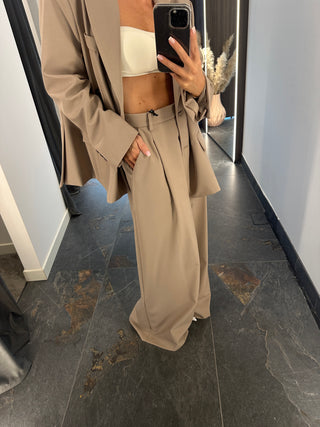 Pantalone palazzo beige