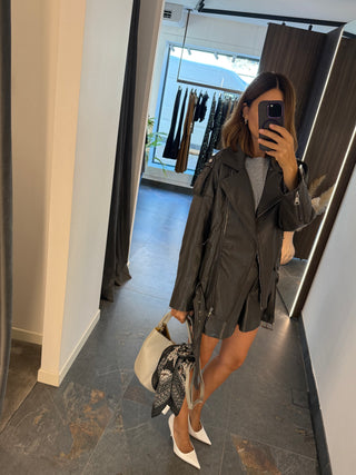 Giubbotto biker grigio