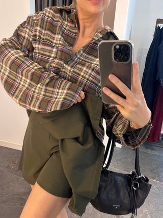 Gonna pantalone mini verde