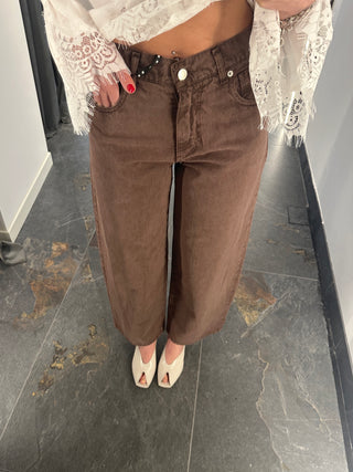 Pantalone jeans marrone Bella