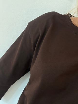Maglia con spallina imbottitamarrone