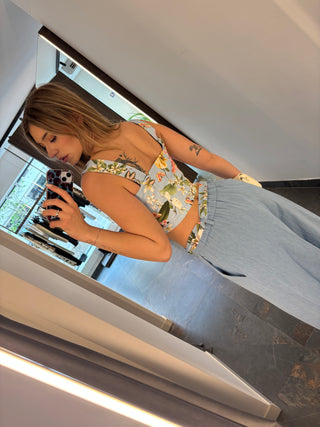 Pantalone a palazzo con cintura