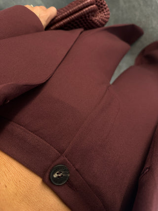 Pantalone a palazzo bordeaux