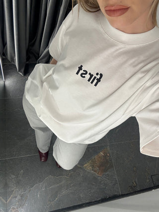 T-shirt First Me bianco