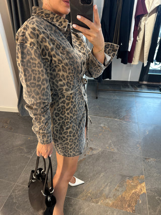 Abito in jeans animalier