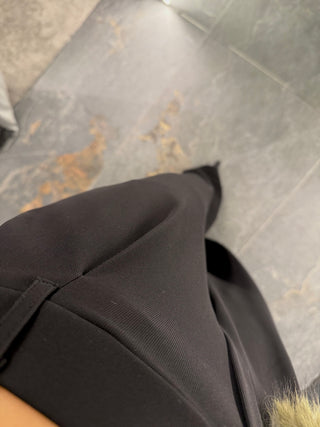 Pantalone palazzo con pinces nero