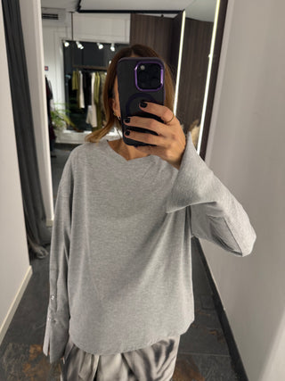 Maglia grigio con polsino