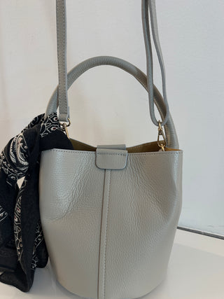 Borsa secchiello grigio