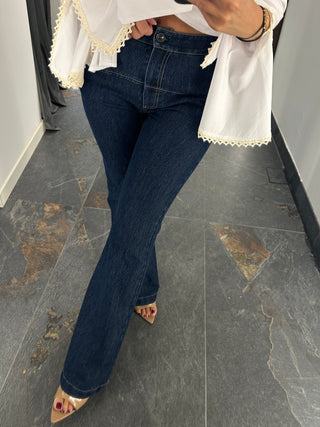 Jeans blu a zampetta
