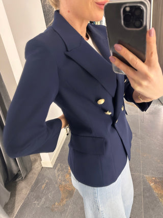 Giacca doppiopetto blu