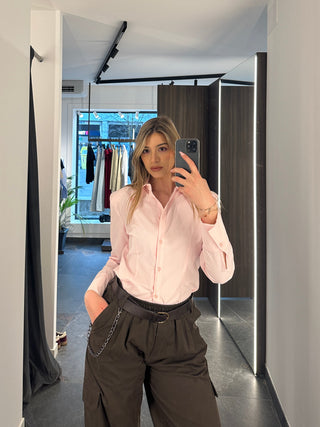 Camicia in cotone rosa