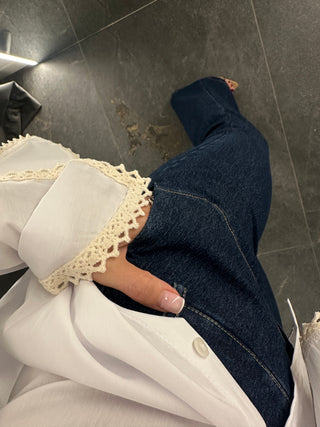 Jeans blu a zampetta