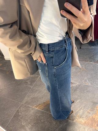 Jeans a palazzo Mia blu