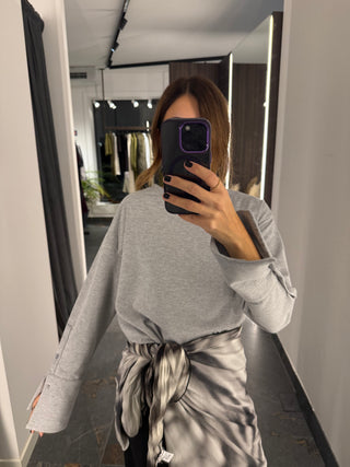 Maglia grigio con polsino