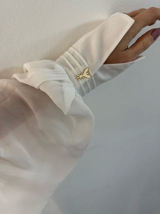 Camicia morbida con inserti in pizzo