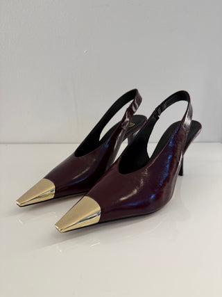 Scarpa slingback bordeaux