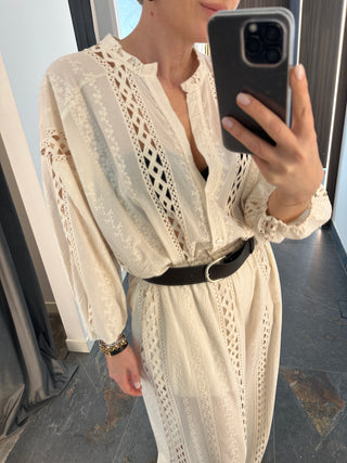 Camicia in pizzo macramé