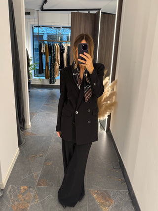 Giacca blazer doppiopetto nero