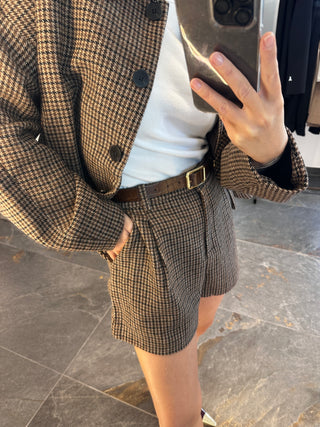 Shorts in pied de poule
