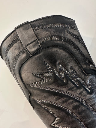 Stivale texano in pelle grigio