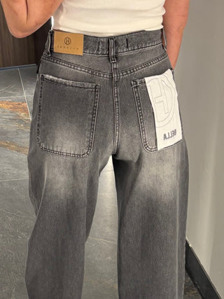 Jeans grigio in denim