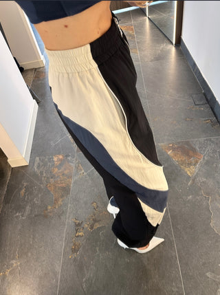 Pantaloni jogger color block
