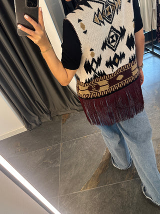 Gilet con frange