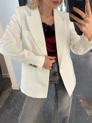 Giacca monopetto bianco