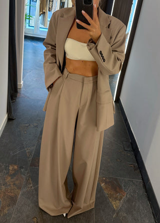 Pantalone palazzo beige