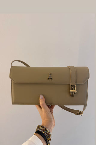 Borsa rigida orizzontale in Pelle
