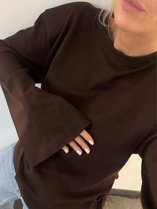 Maglia con spallina imbottitamarrone