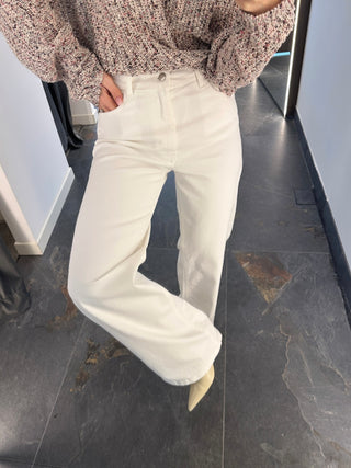 Jeans London bianco gamba dritta