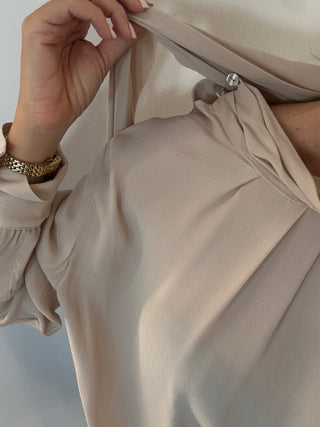 Camicia in viscosa con collo a fusciacca