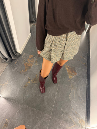 Pantaloncino in pied de poule
