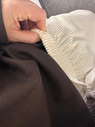 Pantalone in velluto bianco