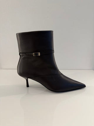 Stivaletto in pelle marrone