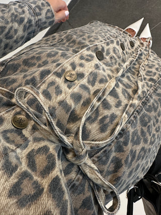 Abito in jeans animalier